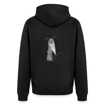 Lévrier noir - Veste à capuche bio Premium Unisexe - noir - Dos - Nico (187cm)