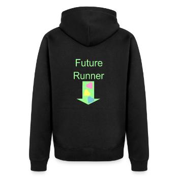 Futur coureur - Veste à capuche bio Premium Unisexe - noir - Dos - Nico (187cm)