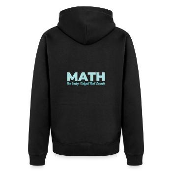 Math Le seul sujet qui compte Idée cadeau - Veste à capuche bio Premium Unisexe - noir - Dos - Nico (187cm)