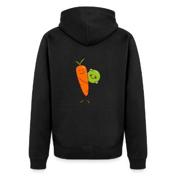 Carotte et petits pois - Veste à capuche bio Premium Unisexe - noir - Dos - Nico (187cm)