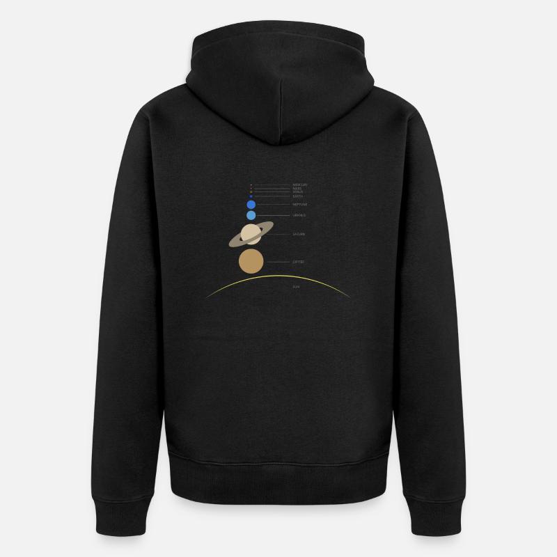 Solar system - Unisex Premium Bio Zip Hoodie - Schwarz