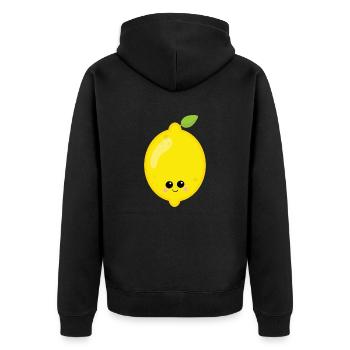 citron - Veste à capuche bio Premium Unisexe - noir - Dos - Nico (187cm)