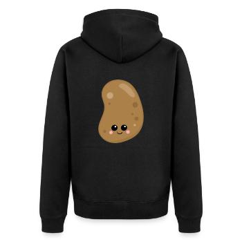 pomme de terre - Veste à capuche bio Premium Unisexe - noir - Dos - Nico (187cm)