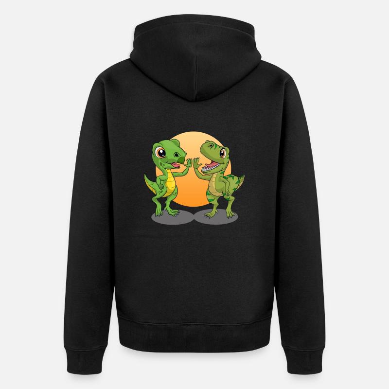 Dino 1 - Veste à capuche bio Premium Unisexe - noir