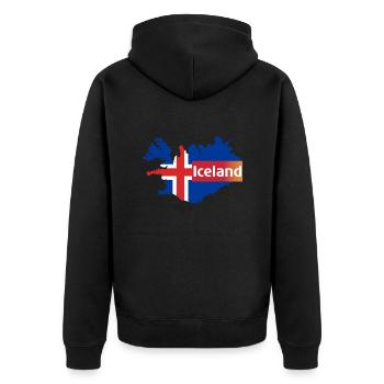 Islande - Veste à capuche bio Premium Unisexe - noir - Dos - Nico (187cm)