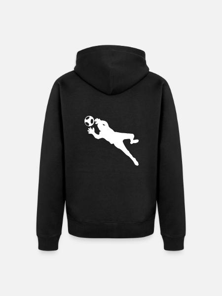 Fußball Torwart - Unisex Premium Bio Zip Hoodie - Schwarz