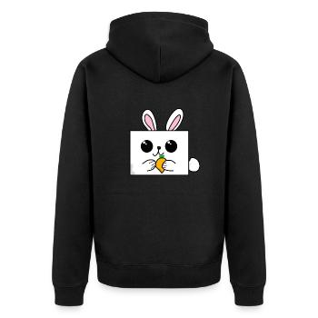 Lapin lapin pâques lapin carotte - Veste à capuche bio Premium Unisexe - noir - Dos - Nico (187cm)