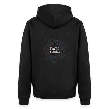 Science des données - Veste à capuche bio Premium Unisexe - noir - Dos - Nico (187cm)