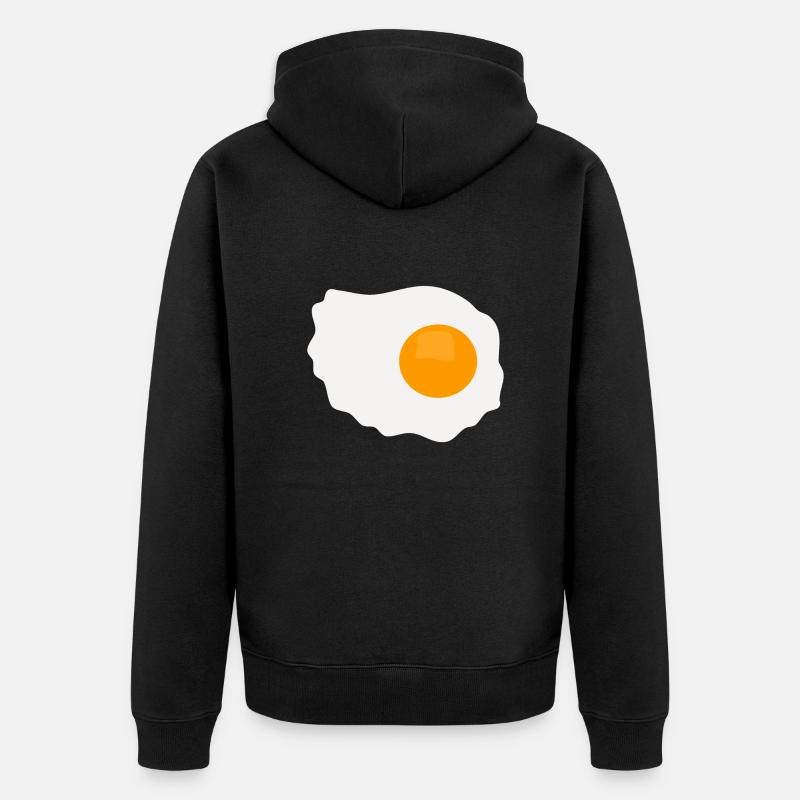 Œuf sur le plat - Veste à capuche bio Premium Unisexe - noir