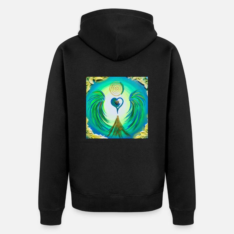 Herzgel d'acceptation - Veste à capuche bio Premium Unisexe - noir