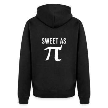 Math symbols Sweet As Pi Funny gift idea - Unisex Premium Organic Zip Hoodie - black - Back - Nico (187cm)
