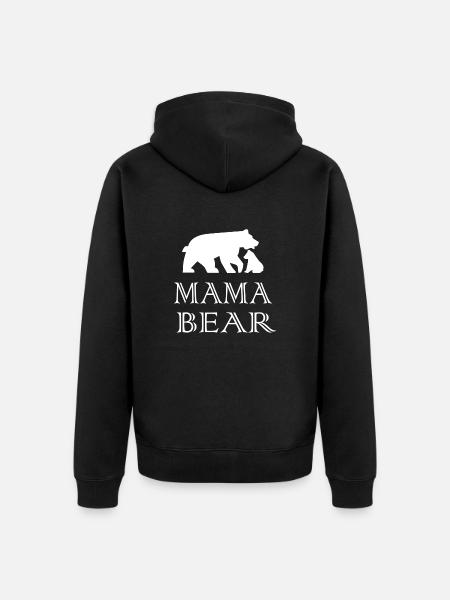 Maman Ours - Veste à capuche bio Premium Unisexe - noir