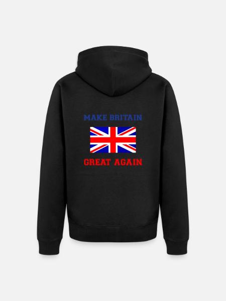 Make Britain great again - Unisex Premium Organic Zip Hoodie - black