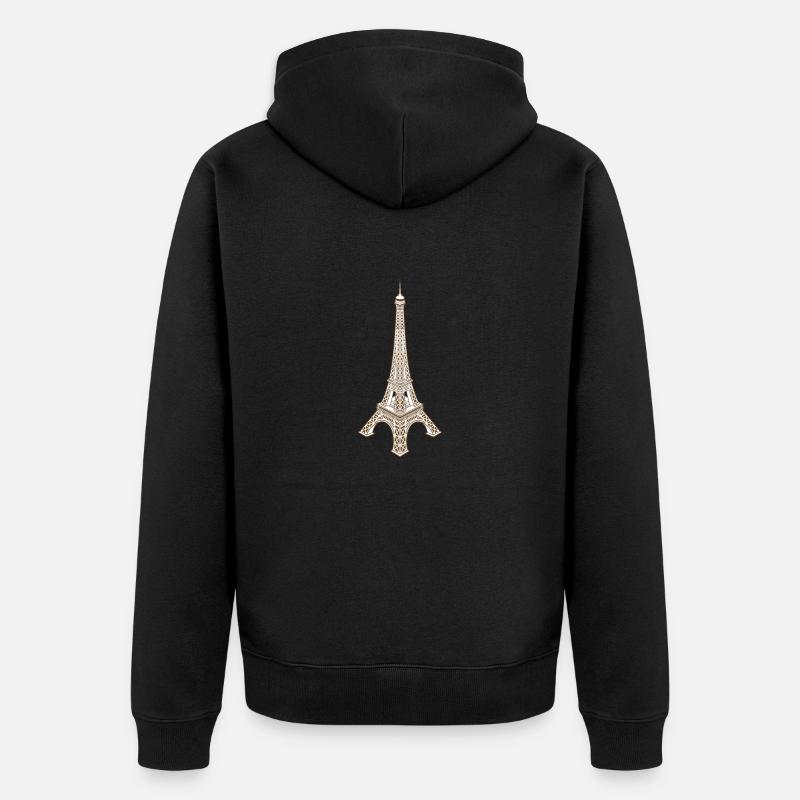 Tour Eiffel - Veste à capuche bio Premium Unisexe - noir
