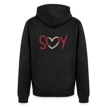 SOY PERU - Veste à capuche bio Premium Unisexe - noir - Dos - Nico (187cm)