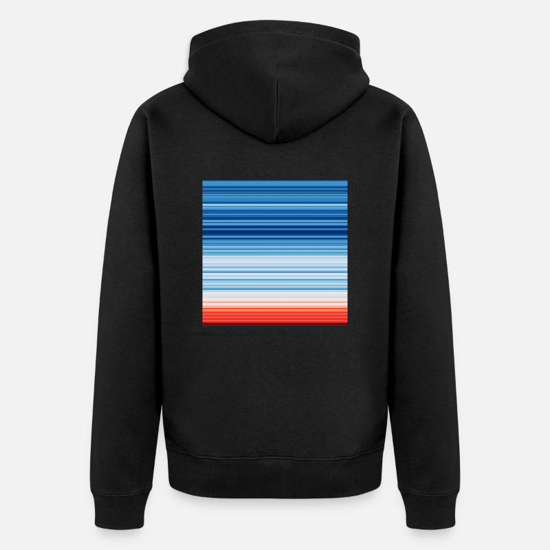 Warming Stripes | Scientists for Future - Veste à capuche bio Premium Unisexe - noir