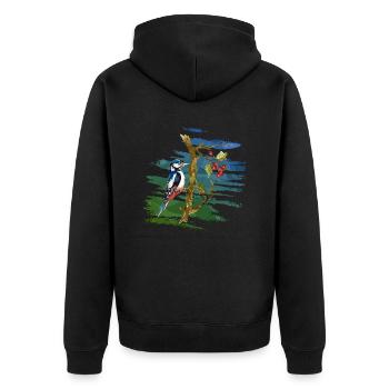 Oiseau - Veste à capuche bio Premium Unisexe - noir - Dos - Nico (187cm)
