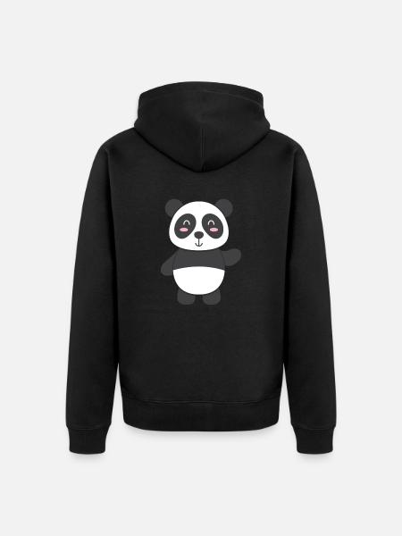 Panda - to design yourself - Unisex Premium Organic Zip Hoodie - black