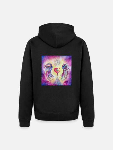 The heart of diversity - Unisex Premium Organic Zip Hoodie - black