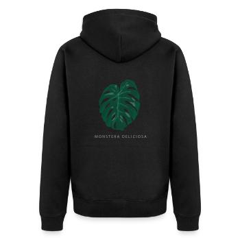 Monster Deliciosa - Unisex Premium Bio Zip Hoodie - Schwarz - Hinten - Nico (187cm)