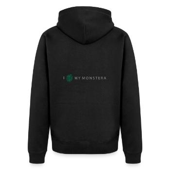 J'aime mon monstera - Veste à capuche bio Premium Unisexe - noir - Dos - Nico (187cm)