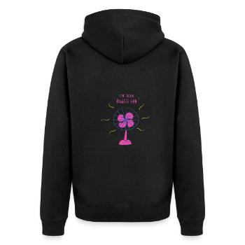 I am Your Biggest Fan - Unisex Premium Organic Zip Hoodie - black - Back - Nico (187cm)