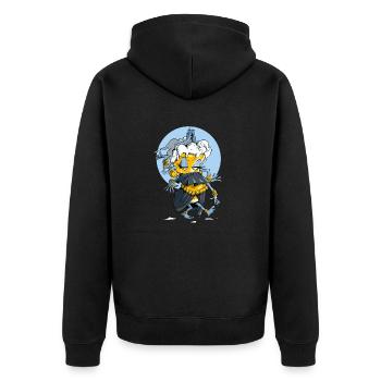 Beery dance - Veste à capuche bio Premium Unisexe - noir - Dos - Nico (187cm)