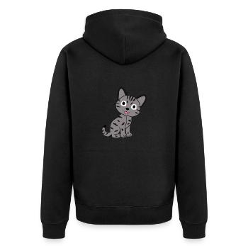 Chat - Veste à capuche bio Premium Unisexe - noir - Dos - Nico (187cm)