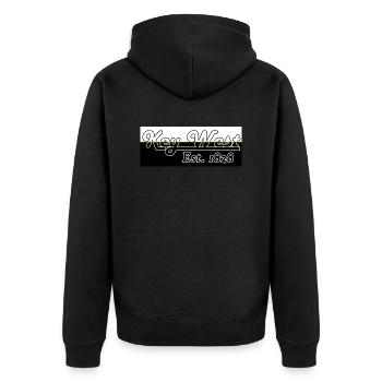 Key West Florida - Unisex Premium Organic Zip Hoodie - black - Back - Nico (187cm)
