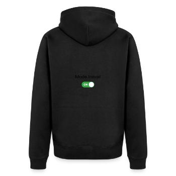 Mode travail on - Veste à capuche bio Premium Unisexe - noir - Dos - Nico (187cm)