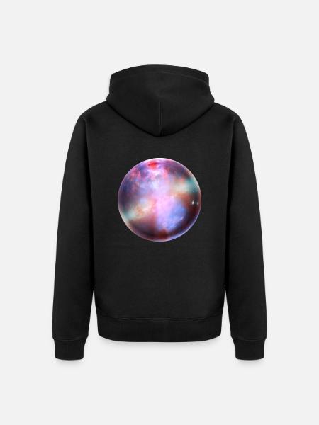 Ein bunter Planet - Unisex Premium Bio Zip Hoodie - Schwarz