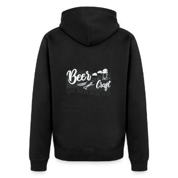 Conception de l'artisanat de la bière "Save Beer Drink Beer" - Veste à capuche bio Premium Unisexe - noir - Dos - Nico (187cm)