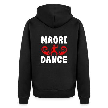 Maori Dance Haka Dance New Zealand Gift Idea - Unisex Premium Organic Zip Hoodie - black - Back - Nico (187cm)