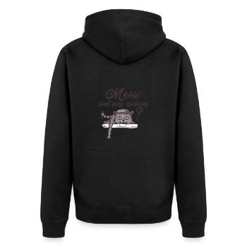 MEOW SONT MES ESCLAVES ? - Veste à capuche bio Premium Unisexe - noir - Dos - Nico (187cm)