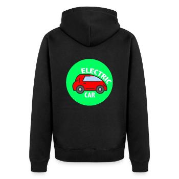 Voiture électrique - Veste à capuche bio Premium Unisexe - noir - Dos - Nico (187cm)