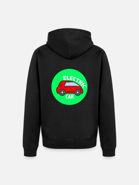 Electric Car - Unisex Premium Organic Zip Hoodie - black