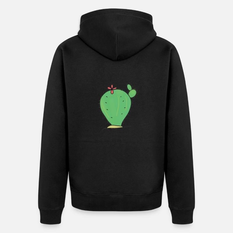 KAKTUS CACTUS - Unisex Premium Bio Zip Hoodie - Schwarz