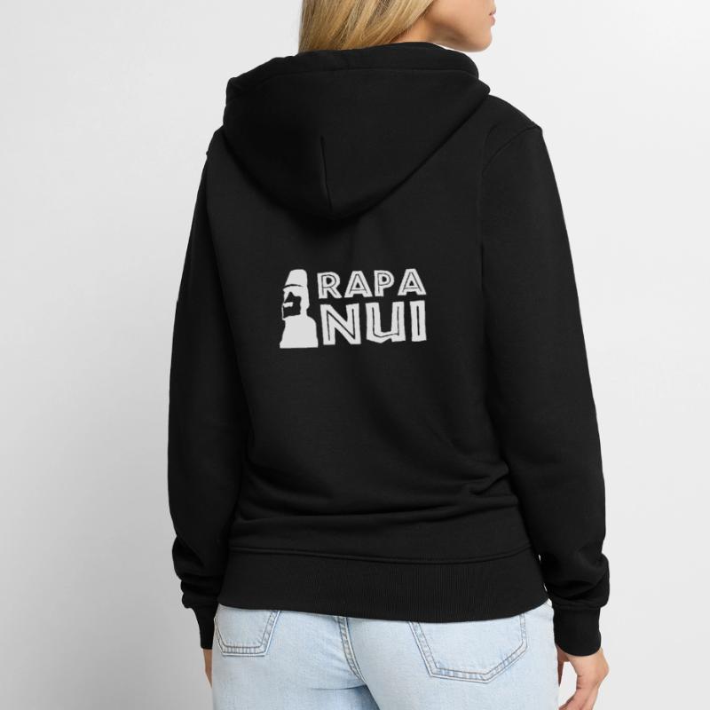 Rapa Nui Moi Easter Island Polynesia Gift Idea Unisex Premium Organic Zip Hoodie