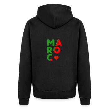 maroc - Veste à capuche bio Premium Unisexe - noir - Dos - Nico (187cm)