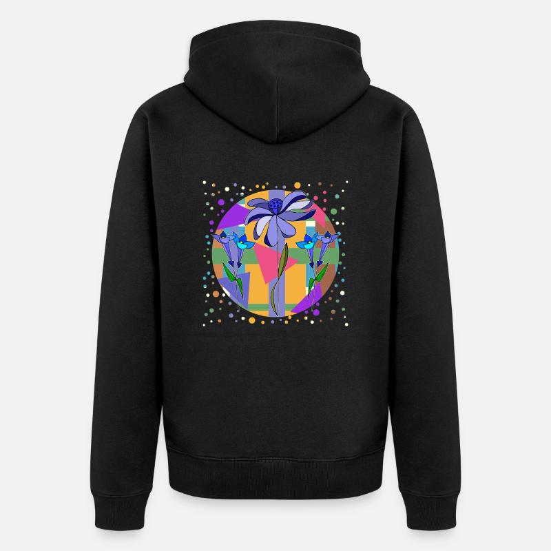 fleurs - Veste à capuche bio Premium Unisexe - noir