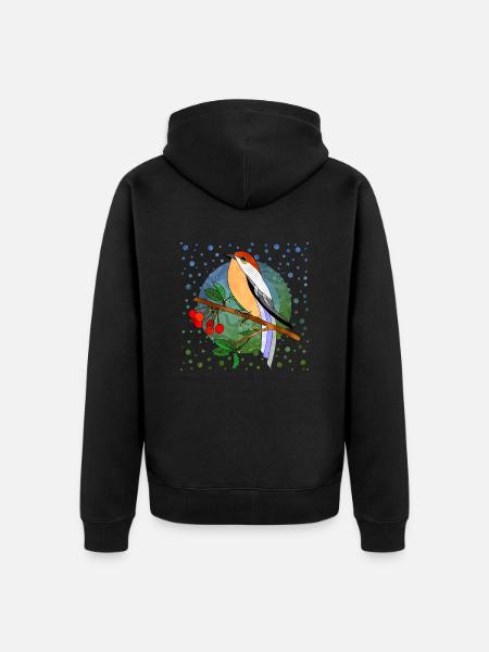 Oiseau - Veste à capuche bio Premium Unisexe - noir