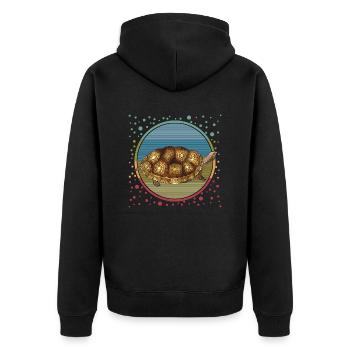 Tortue - Veste à capuche bio Premium Unisexe - noir - Dos - Nico (187cm)