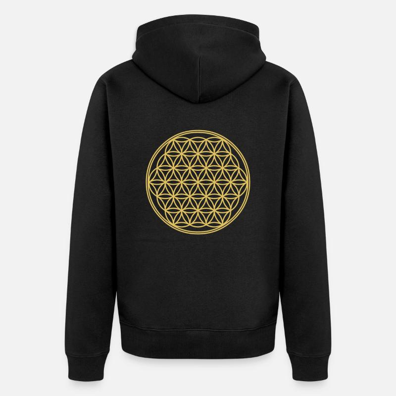 fleur de vie - Veste à capuche bio Premium Unisexe - noir