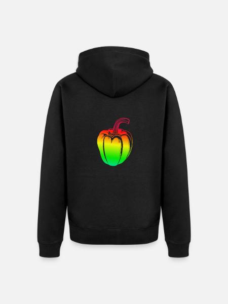 3 in 1 pepper - Unisex Premium Organic Zip Hoodie - black