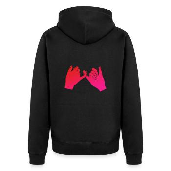 Pinky Swear Pinky Promise Idée cadeau couple - Veste à capuche bio Premium Unisexe - noir - Dos - Nico (187cm)