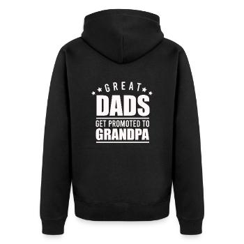 Great Dads Get Promoted To grand-père Idée cadeau - Veste à capuche bio Premium Unisexe - noir - Dos - Nico (187cm)