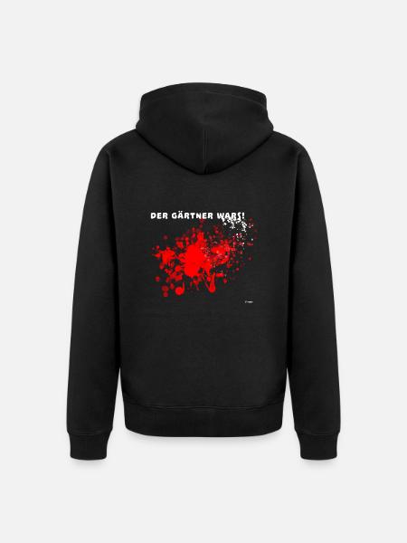 Der Gärtner wars! - Unisex Premium Bio Zip Hoodie - Schwarz