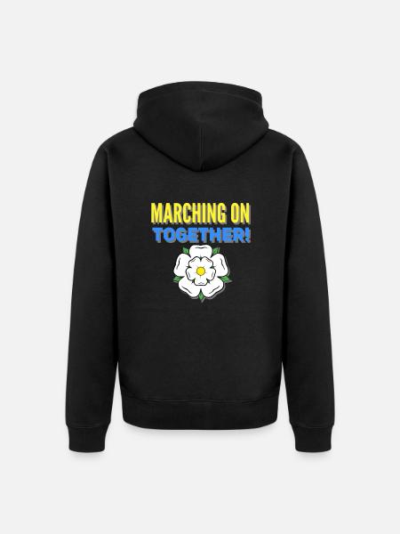Leeds yorkshire - Unisex Premium Organic Zip Hoodie - black