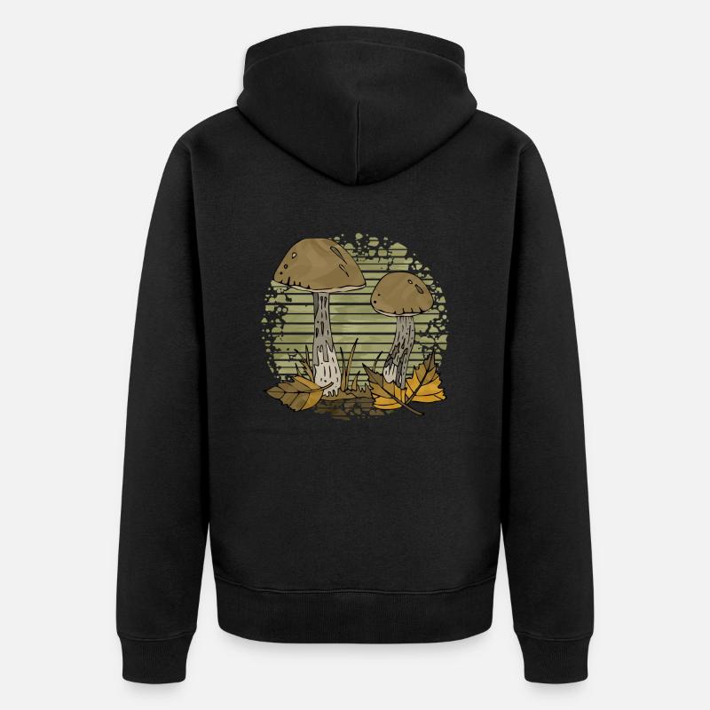 Champignons - Veste à capuche bio Premium Unisexe - noir