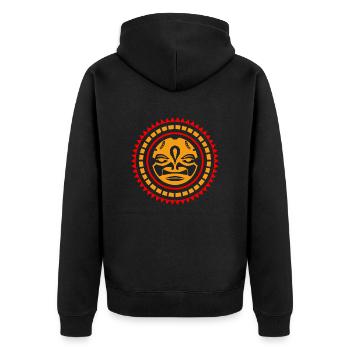 Samoa Sun Polynesian Tribal Tattoo Idée cadeau - Veste à capuche bio Premium Unisexe - noir - Dos - Nico (187cm)